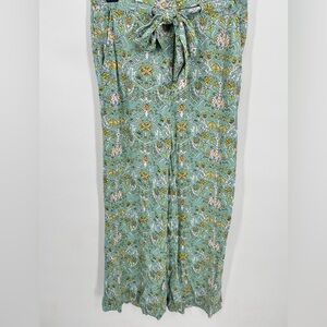 NEW  ♥️ Anthropologie Maeve Green Floral Pants